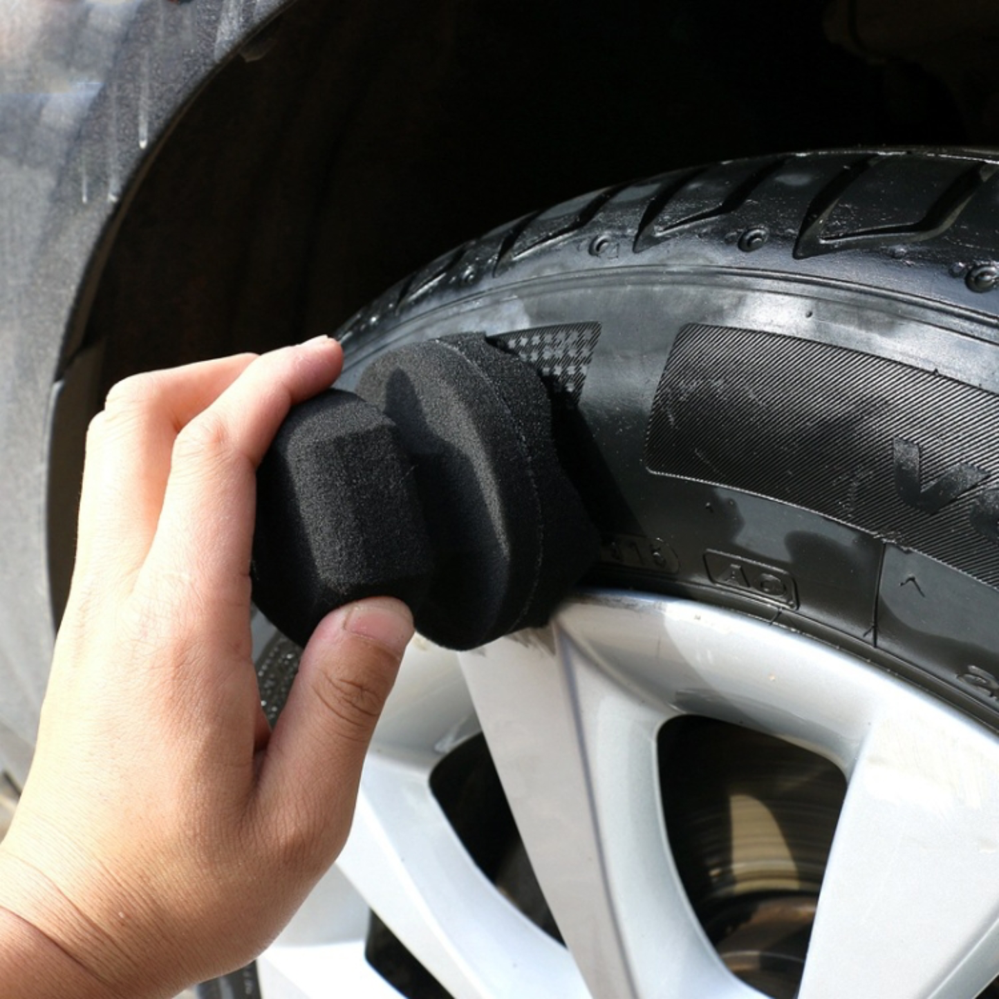 Burete tip val pentru aplicare manuală – Ceară pentru anvelope sau piele